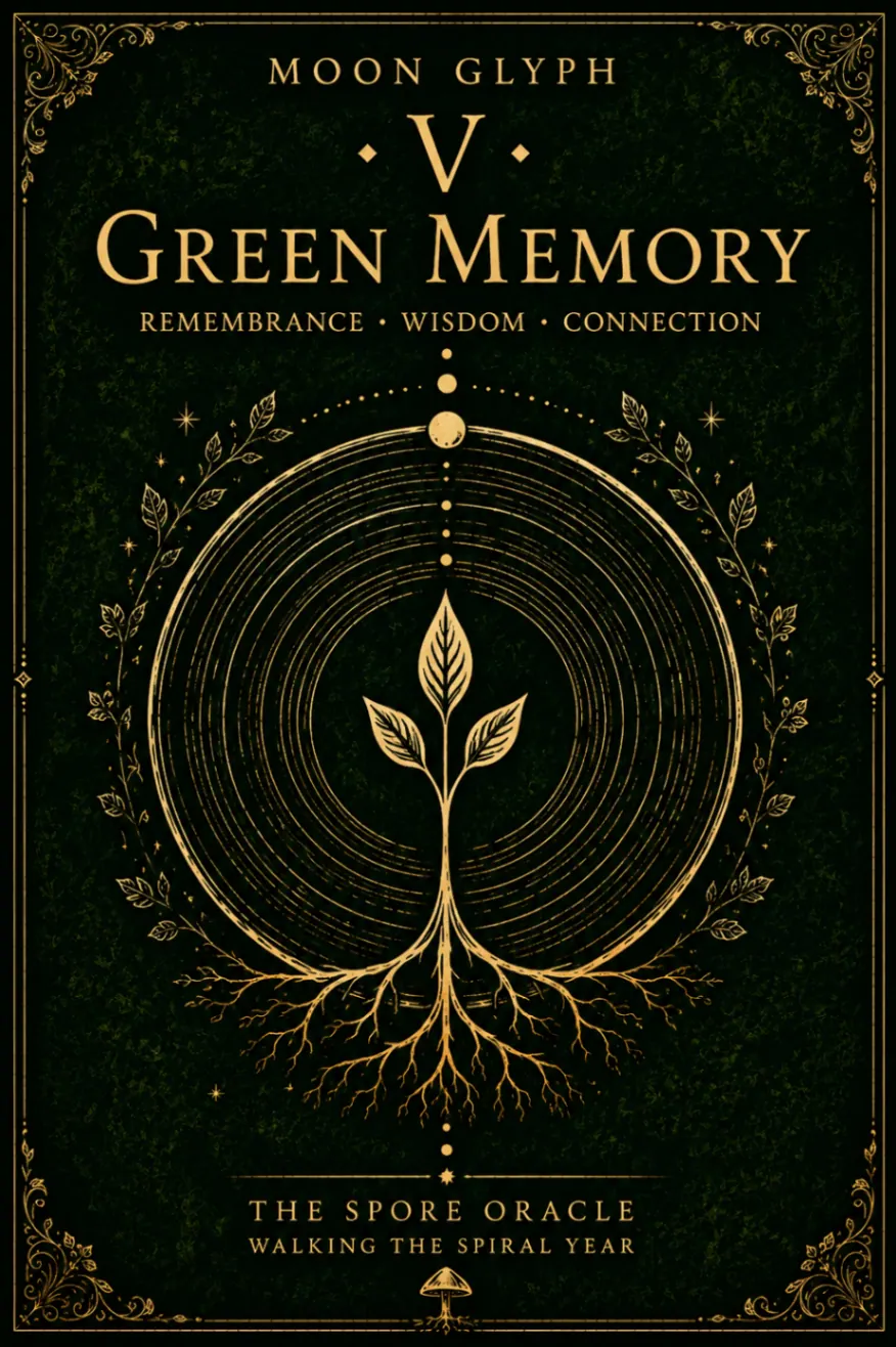 Green Memory — moon glyph