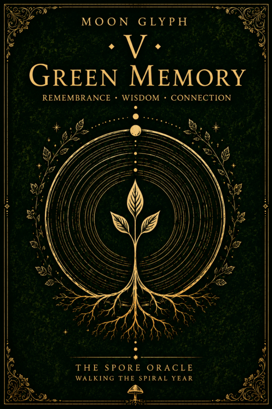 Green Memory — moon glyph